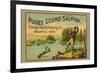 Puget Sound Salmon - on the Fly-Schmidt Lithograph Co-Framed Premium Giclee Print