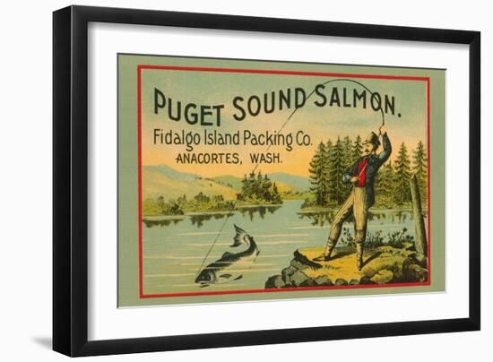 Puget Sound Salmon - on the Fly-Schmidt Lithograph Co-Framed Art Print