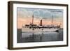 Puget Sound, Washington - SS Indianapolis Steamer View-Lantern Press-Framed Art Print