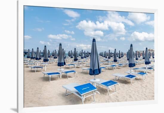 Puglia, Italy Beach Umbrellas-Richard Silver-Framed Photographic Print