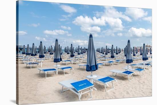 Puglia, Italy Beach Umbrellas-Richard Silver-Stretched Canvas
