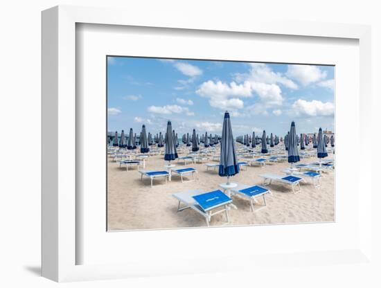 Puglia, Italy Beach Umbrellas-Richard Silver-Framed Photographic Print