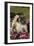 Pugs in Autumn Fllowers (Petunias), Geneva, Ilinois, USA-Lynn M^ Stone-Framed Photographic Print