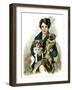 "Pugs in Lap,"November 9, 1929-Ellen Pyle-Framed Premium Giclee Print