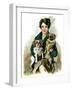 "Pugs in Lap,"November 9, 1929-Ellen Pyle-Framed Premium Giclee Print