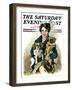 "Pugs in Lap," Saturday Evening Post Cover, November 9, 1929-Ellen Pyle-Framed Giclee Print