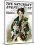 "Pugs in Lap," Saturday Evening Post Cover, November 9, 1929-Ellen Pyle-Mounted Giclee Print