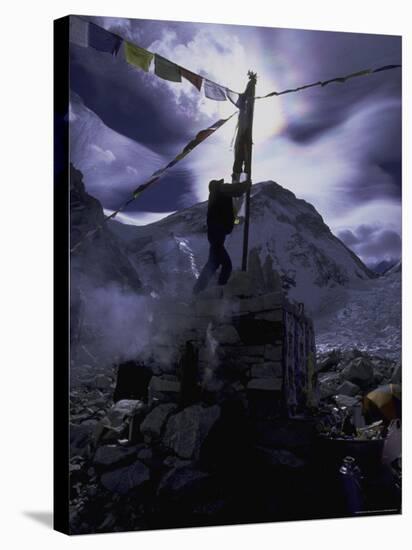 Puja Ceremonyat Everest Base Camp, Nepal-Michael Brown-Stretched Canvas