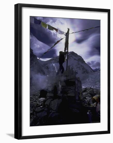 Puja Ceremonyat Everest Base Camp, Nepal-Michael Brown-Framed Photographic Print