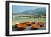 Puja Flowers Offering for the Ganges River in Rishikesh, India-mazzzur-Framed Photographic Print