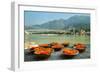 Puja Flowers Offering for the Ganges River in Rishikesh, India-mazzzur-Framed Photographic Print