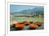 Puja Flowers Offering for the Ganges River in Rishikesh, India-mazzzur-Framed Photographic Print