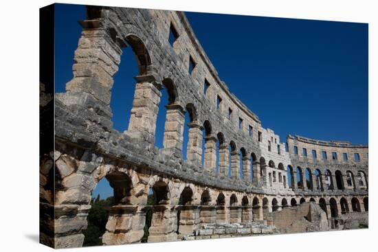 Pula Arena, Roman Amphitheater, constructed between 27 BC and 68 AD, Pula, Croatia, Europe-Richard Maschmeyer-Stretched Canvas