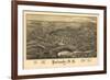 Pulaski, New York - Panoramic Map-Lantern Press-Framed Premium Giclee Print
