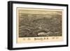 Pulaski, New York - Panoramic Map-Lantern Press-Framed Art Print