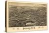 Pulaski, New York - Panoramic Map-Lantern Press-Stretched Canvas