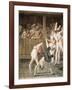 Pulcinella and the Tumblers-Giovanni Battista Tiepolo-Framed Art Print