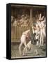 Pulcinella and the Tumblers-Giovanni Battista Tiepolo-Framed Stretched Canvas