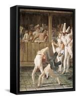 Pulcinella and the Tumblers-Giovanni Battista Tiepolo-Framed Stretched Canvas