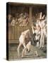 Pulcinella and the Tumblers-Giovanni Battista Tiepolo-Stretched Canvas
