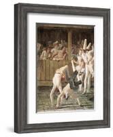 Pulcinella and the Tumblers-Giovanni Battista Tiepolo-Framed Art Print