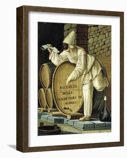 Pulcinella from Traditional Neapolitan Small Business-null-Framed Giclee Print