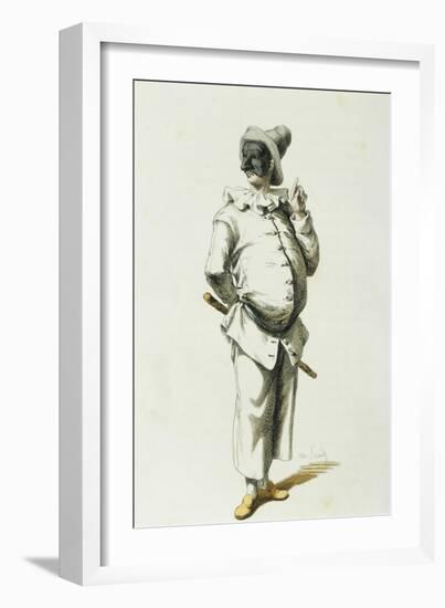 Pulcinella in 1700-Maurice Sand-Framed Giclee Print