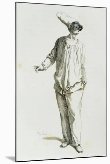 Pulcinella in 1800-Maurice Sand-Mounted Giclee Print
