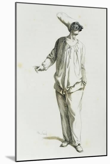 Pulcinella in 1800-Maurice Sand-Mounted Giclee Print