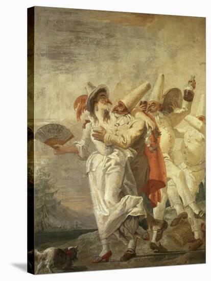 Pulcinella in Love, c.1793-Giandomenico Tiepolo-Stretched Canvas