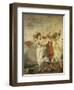 Pulcinella in Love, c.1793-Giandomenico Tiepolo-Framed Giclee Print