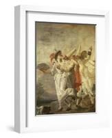 Pulcinella in Love, c.1793-Giandomenico Tiepolo-Framed Giclee Print