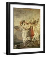 Pulcinella in Love, c.1793-Giandomenico Tiepolo-Framed Giclee Print