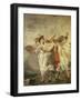 Pulcinella in Love, c.1793-Giandomenico Tiepolo-Framed Giclee Print