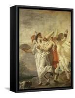 Pulcinella in Love, c.1793-Giandomenico Tiepolo-Framed Stretched Canvas