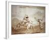 Pulcinella Kidnapped by the Centaur-Giandomenico Tiepolo-Framed Giclee Print