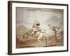 Pulcinella Kidnapped by the Centaur-Giandomenico Tiepolo-Framed Giclee Print