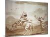 Pulcinella Kidnapped by the Centaur-Giandomenico Tiepolo-Mounted Giclee Print