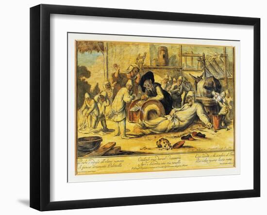 Pulcinella Making Will-null-Framed Giclee Print