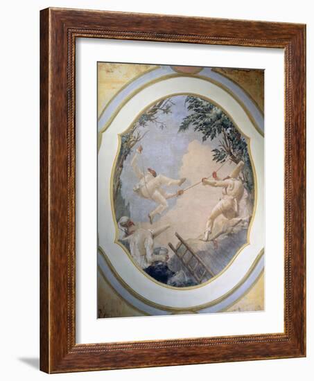 Pulcinella on a Swing, 1797-Giandomenico Tiepolo-Framed Giclee Print