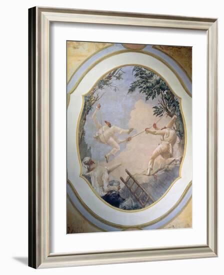 Pulcinella on a Swing, 1797-Giandomenico Tiepolo-Framed Giclee Print