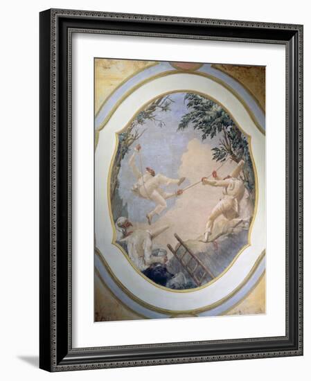 Pulcinella on a Swing, 1797-Giandomenico Tiepolo-Framed Giclee Print