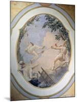 Pulcinella on a Swing, 1797-Giandomenico Tiepolo-Mounted Giclee Print