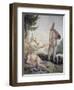 Pulcinella on Holiday-Giandomenico Tiepolo-Framed Giclee Print