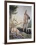 Pulcinella on Holiday-Giandomenico Tiepolo-Framed Giclee Print