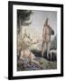 Pulcinella on Holiday-Giandomenico Tiepolo-Framed Giclee Print