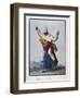 Pulcinella on Old Woman's Back, Italy, 19th Century-null-Framed Giclee Print