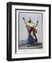 Pulcinella on Old Woman's Back, Italy, 19th Century-null-Framed Giclee Print