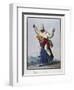 Pulcinella on Old Woman's Back, Italy, 19th Century-null-Framed Giclee Print