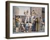 Pulcinella Telling Stories, Italy, 19th Century-null-Framed Giclee Print